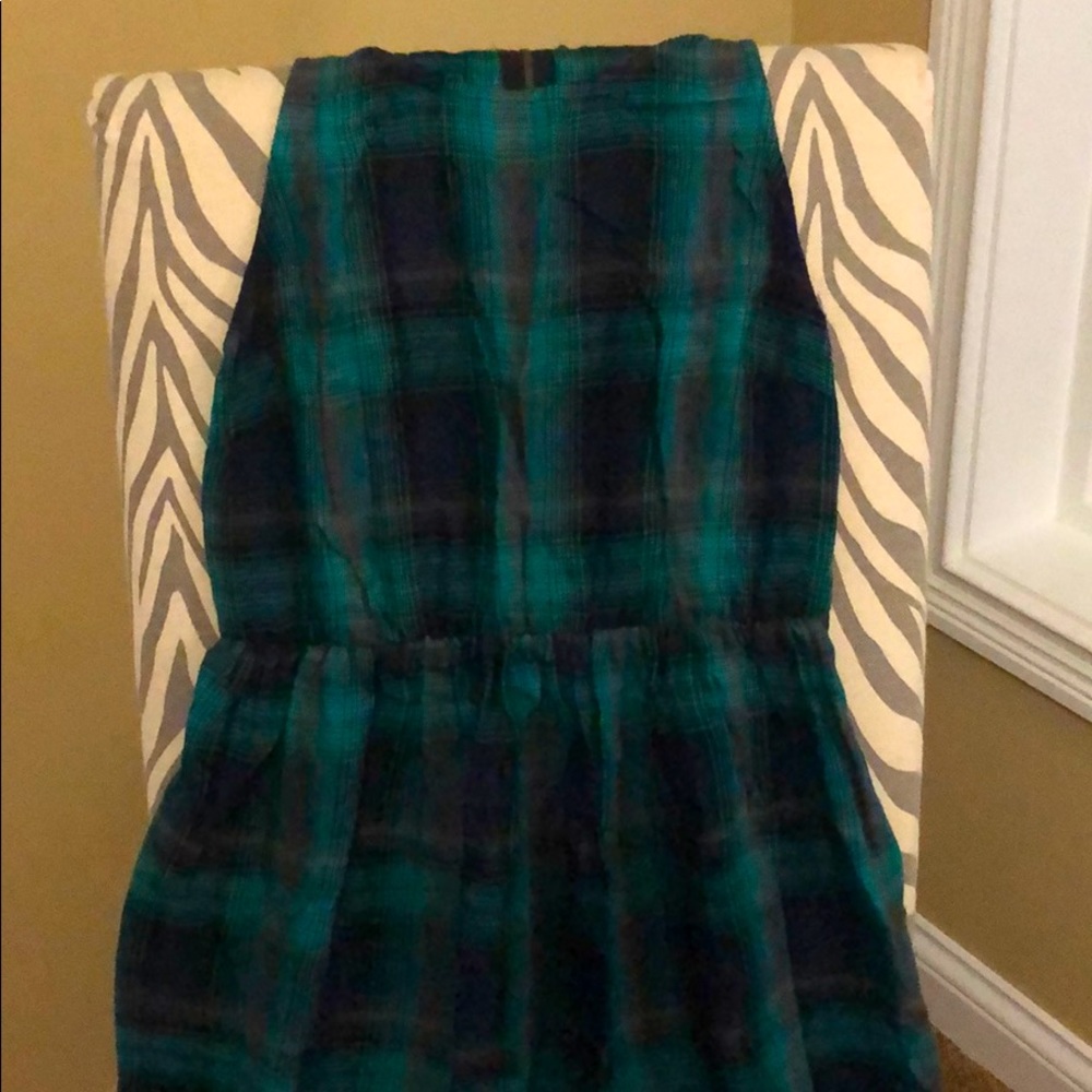 Plaid racer back dress